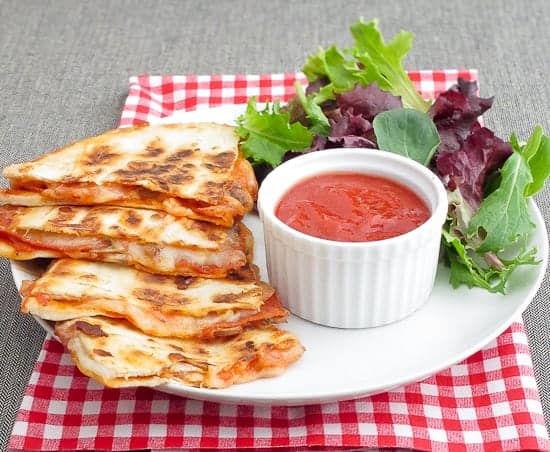 Pepperoni Pizza Quesadillas