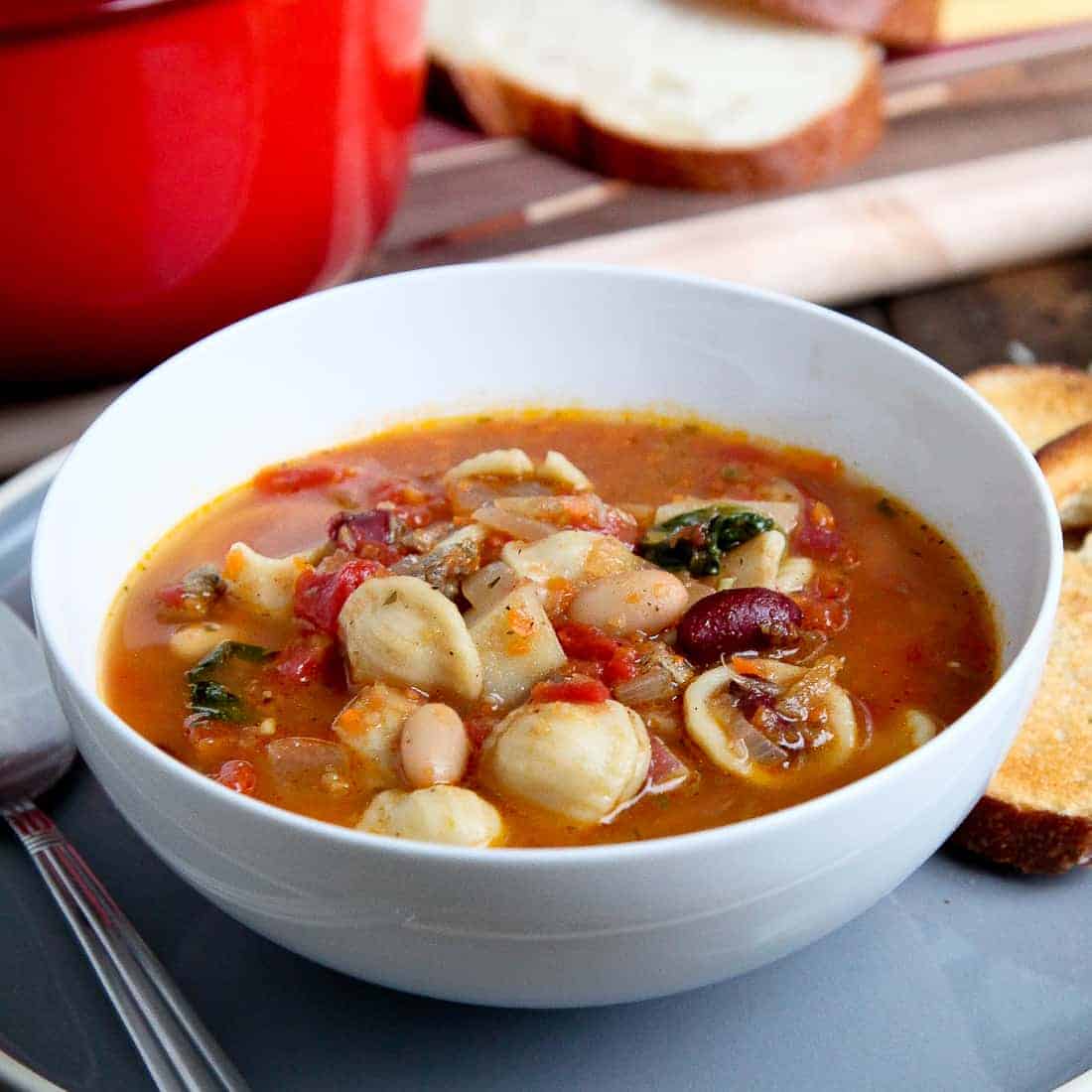 Minestrone Soup in Bowl