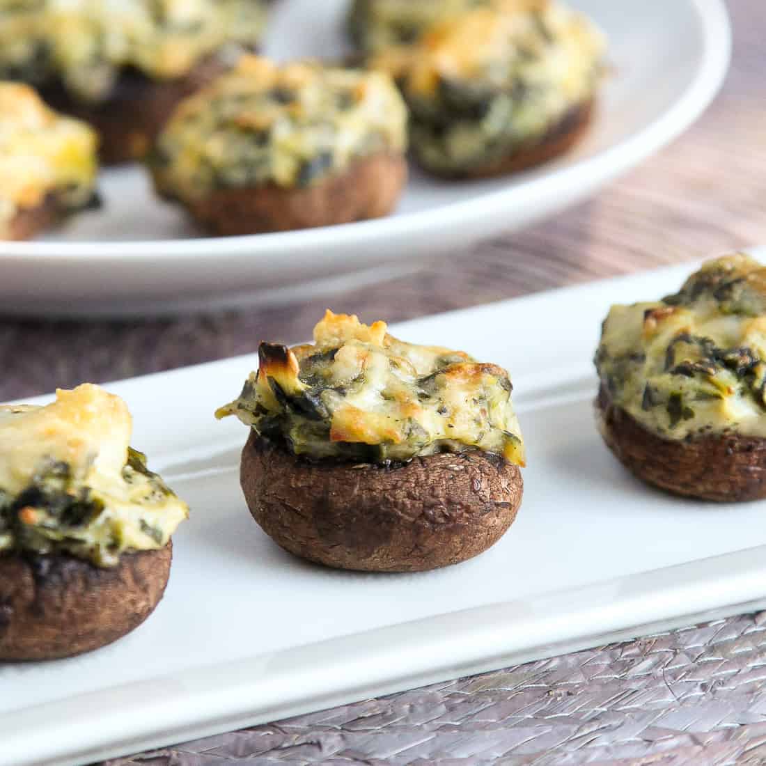 Spinach Artichoke Dip Stuffed Mushrooms | Easy Finger Foods | Recipes And Ideas For Your Party