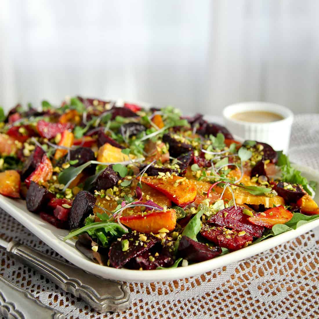 Roasted beet and citrus salad with mustard vinaigrette