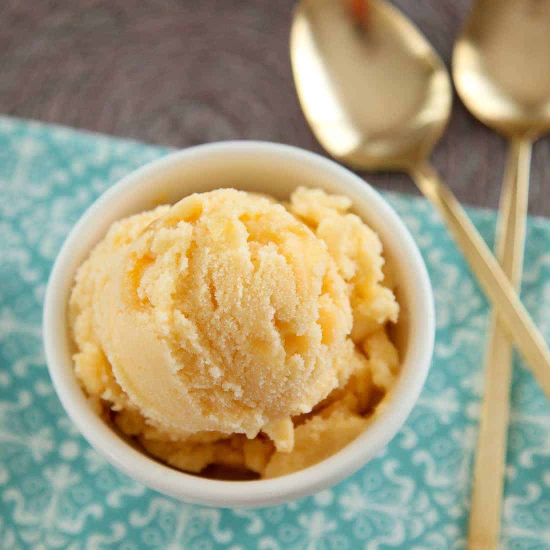 Sweet Ginger Peach Sherbet