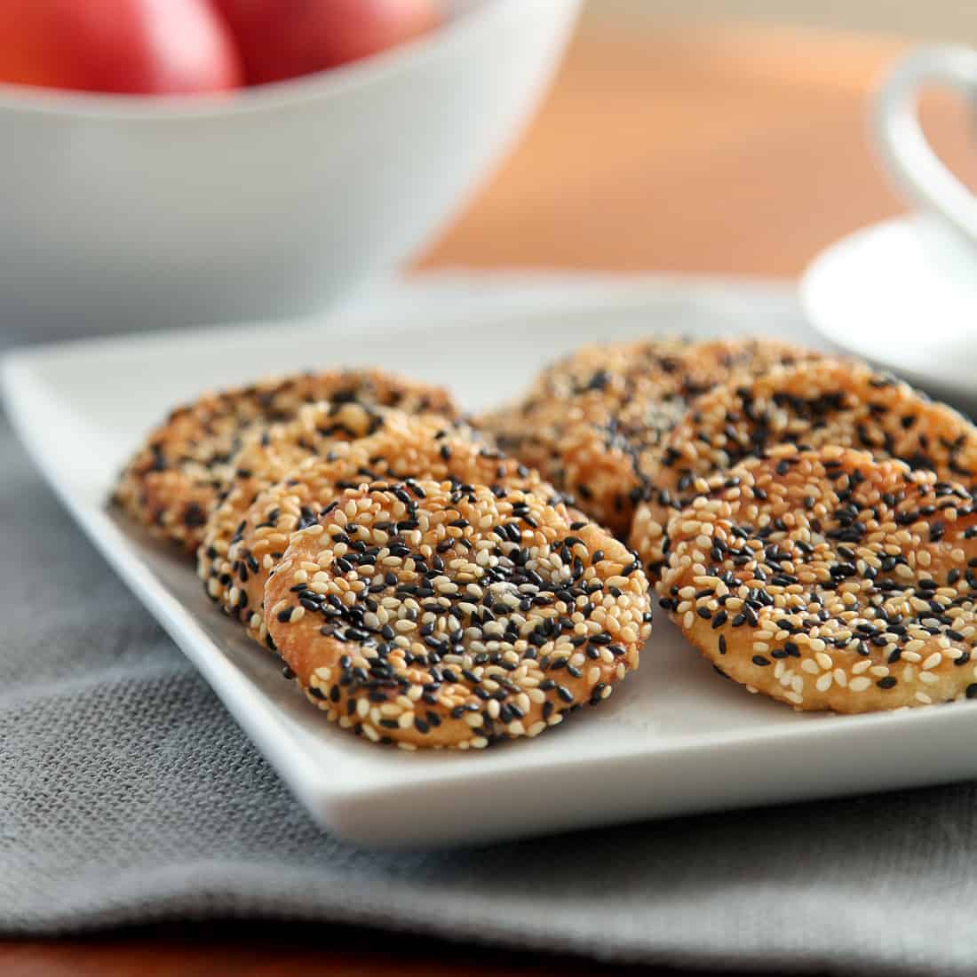 Peach Sesame Mochi Cookies