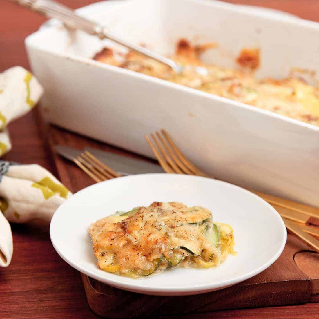 Summer Squash Gratin with Nutmeg Béchamel