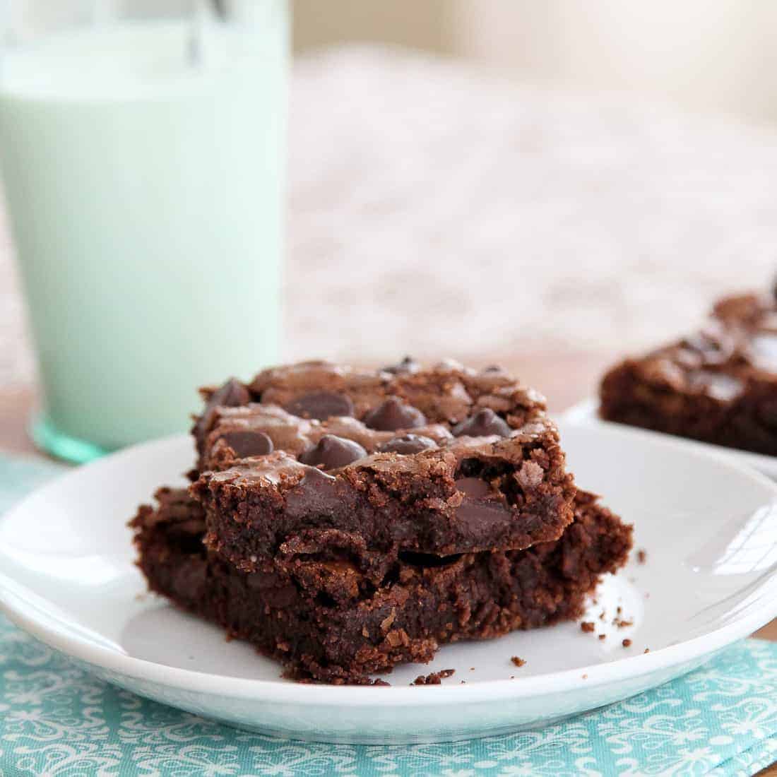 triple chocolate gluten-free brownies