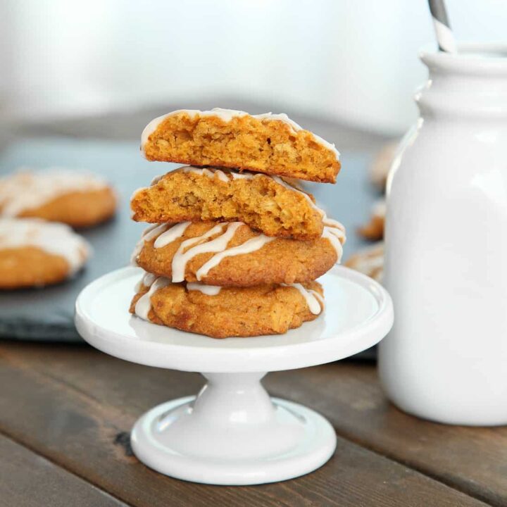 Iced oatmeal pumpkin spiced cookies (gluten-free)