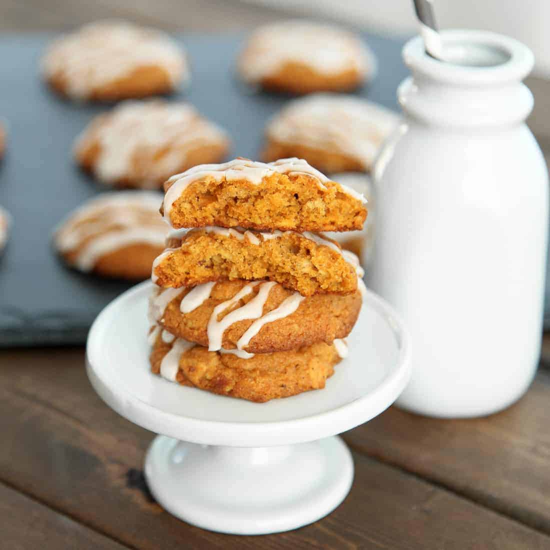 Iced Oatmeal Pumpkin Spiced Cookies