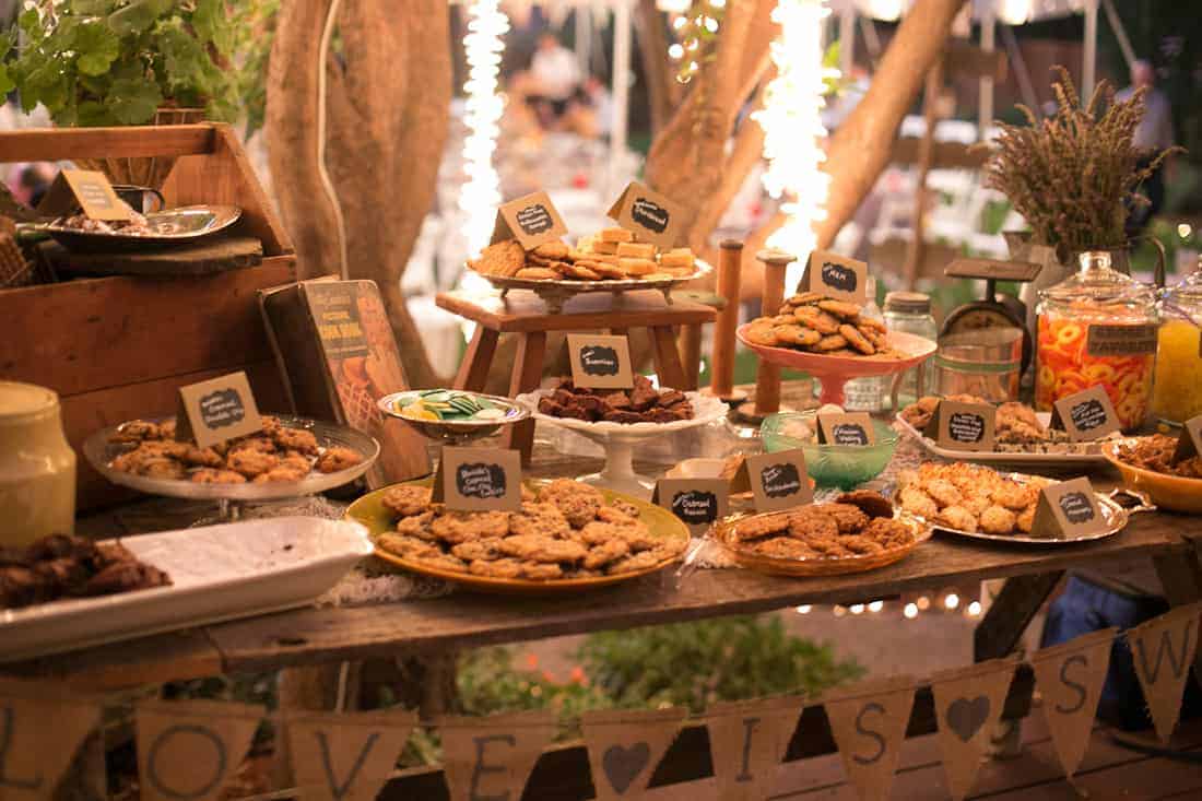 Backyard BBQ Wedding Cookie Table