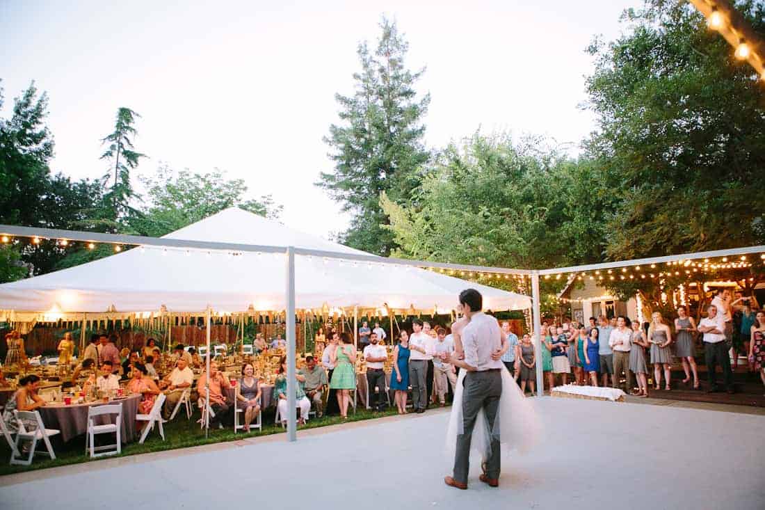 Backyard BBQ Wedding First Dance