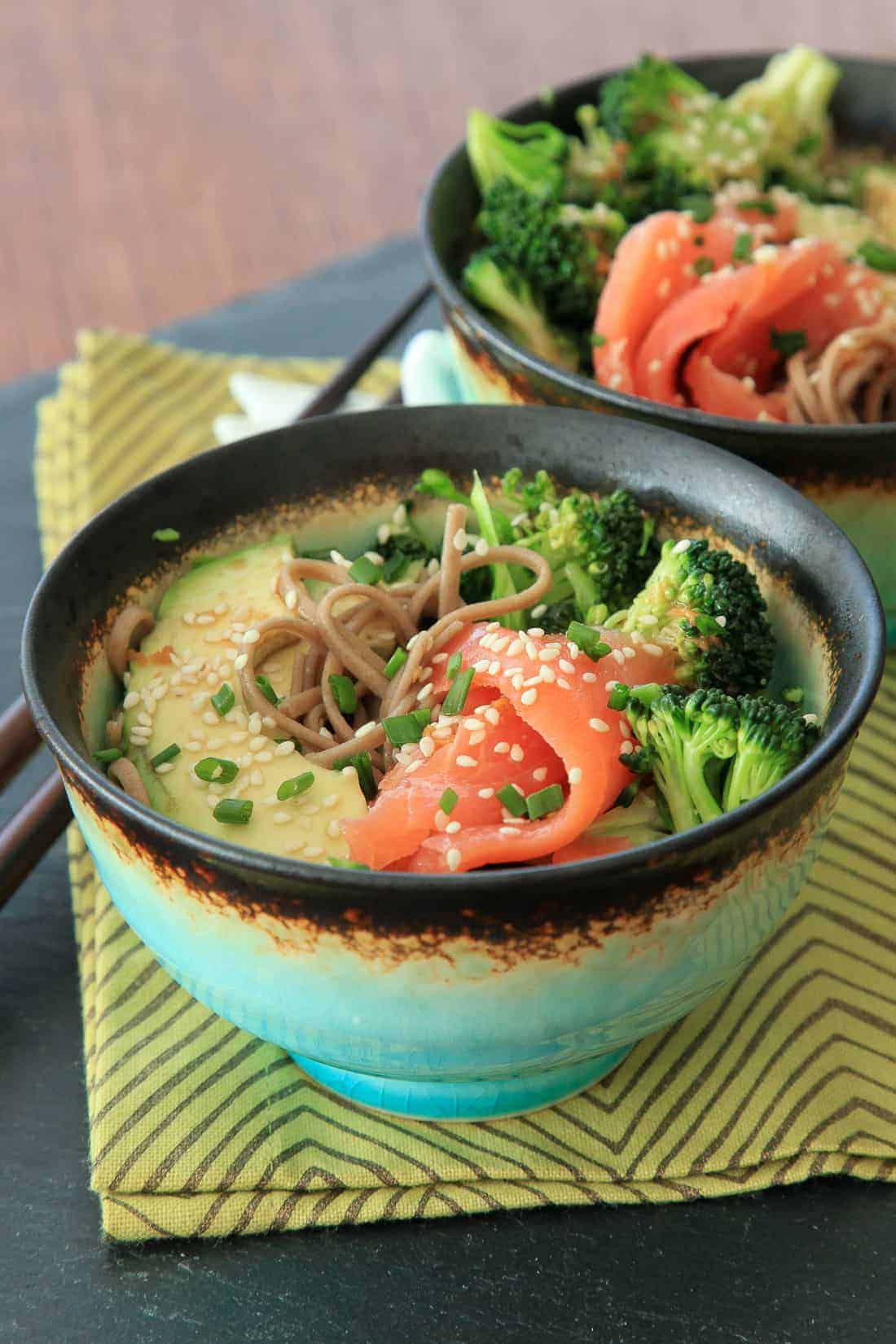 Smoked Salmon Soba Bowl