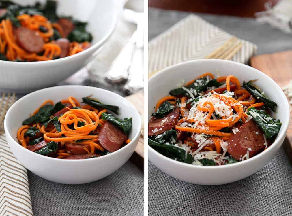 Sweet Potato Skillet Pasta with Kale