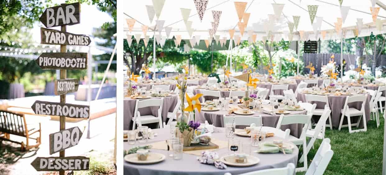 Backyard BBQ Wedding Reception