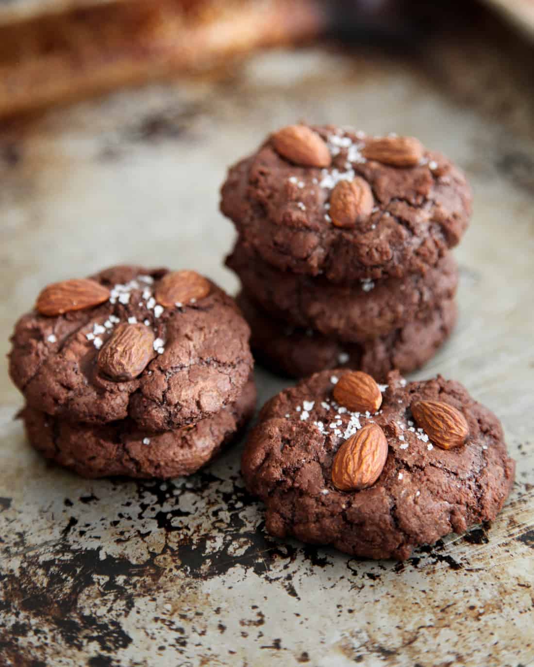 Salted Almond Chocolate Cookies