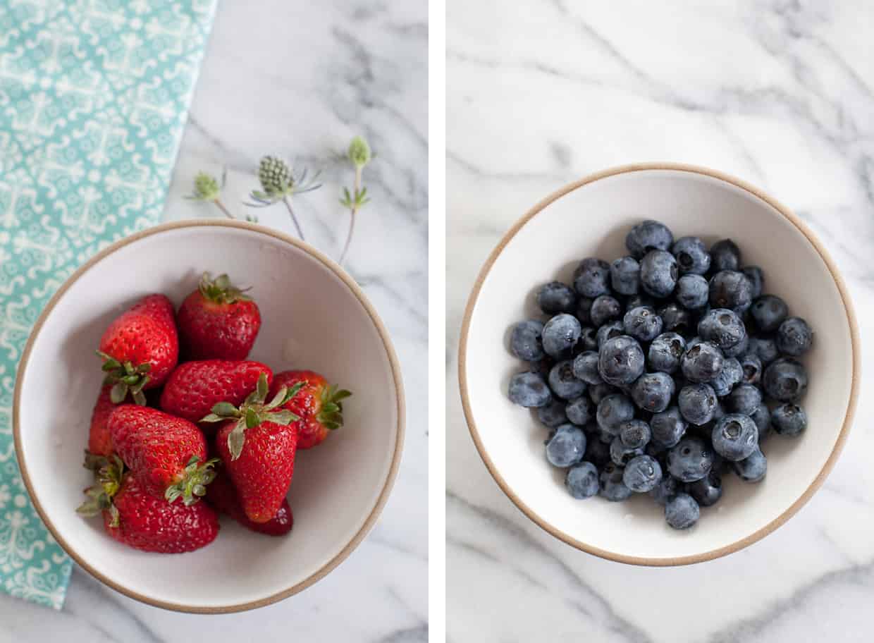 Blueberries and Strawberries