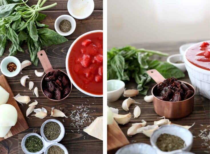 Brown butter sundried tomato marinara