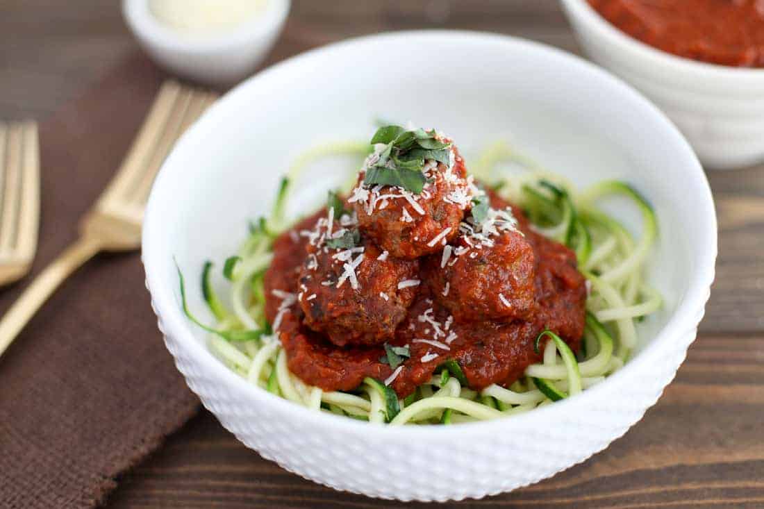 Mozzarella Turkey Meatballs with Spaghetti