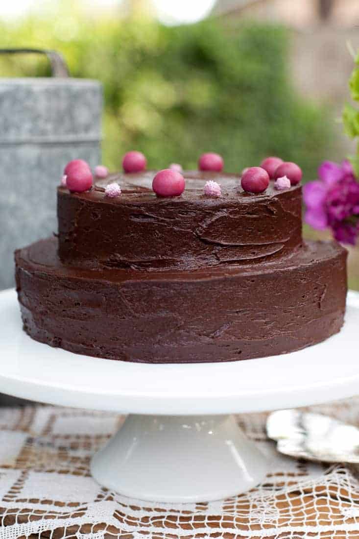 Two-Tier Chocolate Birthday Cake