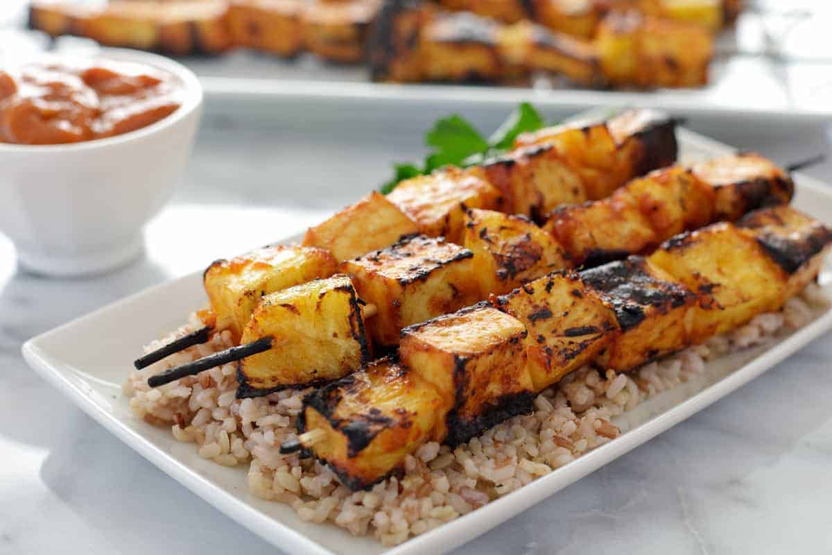 Hodo Soy Grilled Pineapple Tofu Skewers