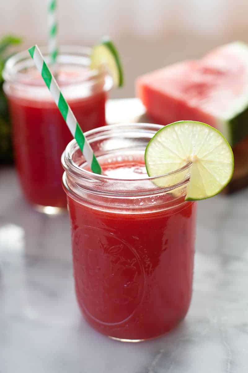 Watermelon Mint Agua Fresca with Honey