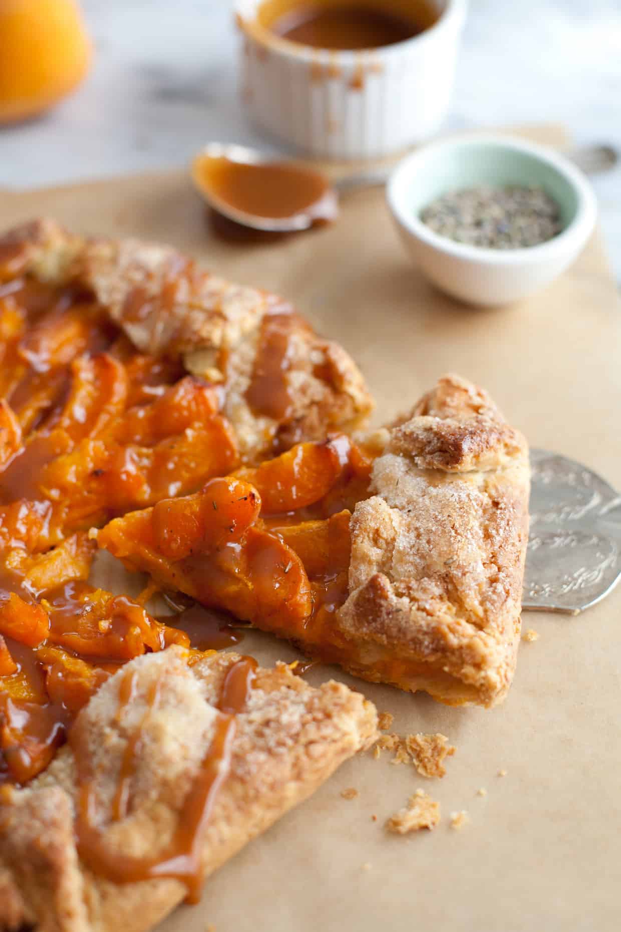 Gluten-free Apricot Galette Slice