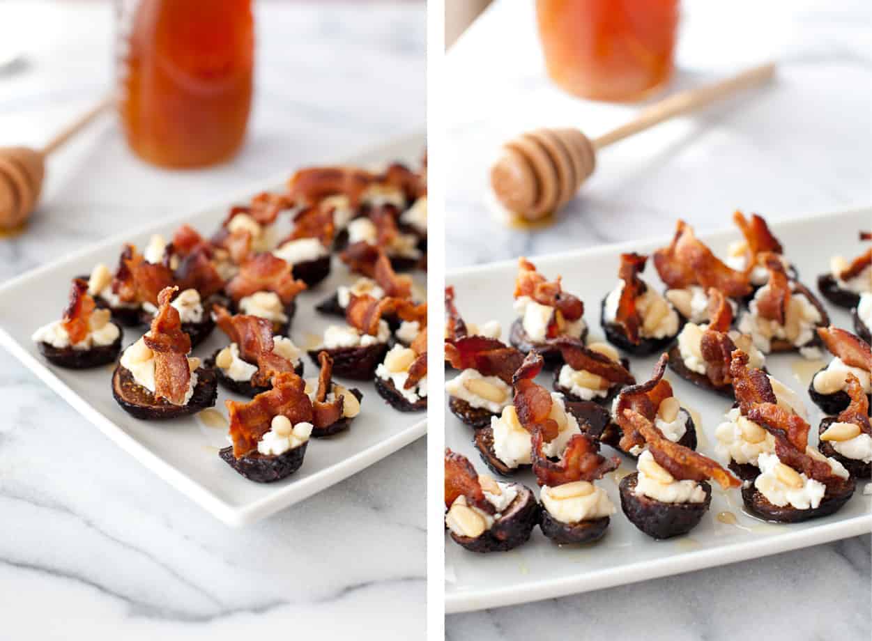 Goat Cheese Stuffed Figs with Honey