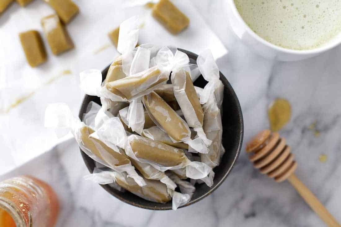 Easy Matcha Green Tea Caramels