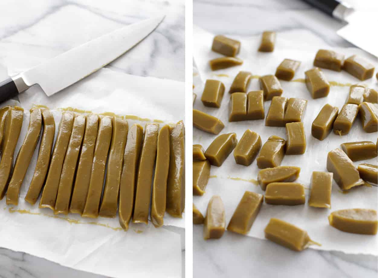 Honey Matcha Green Tea Caramels