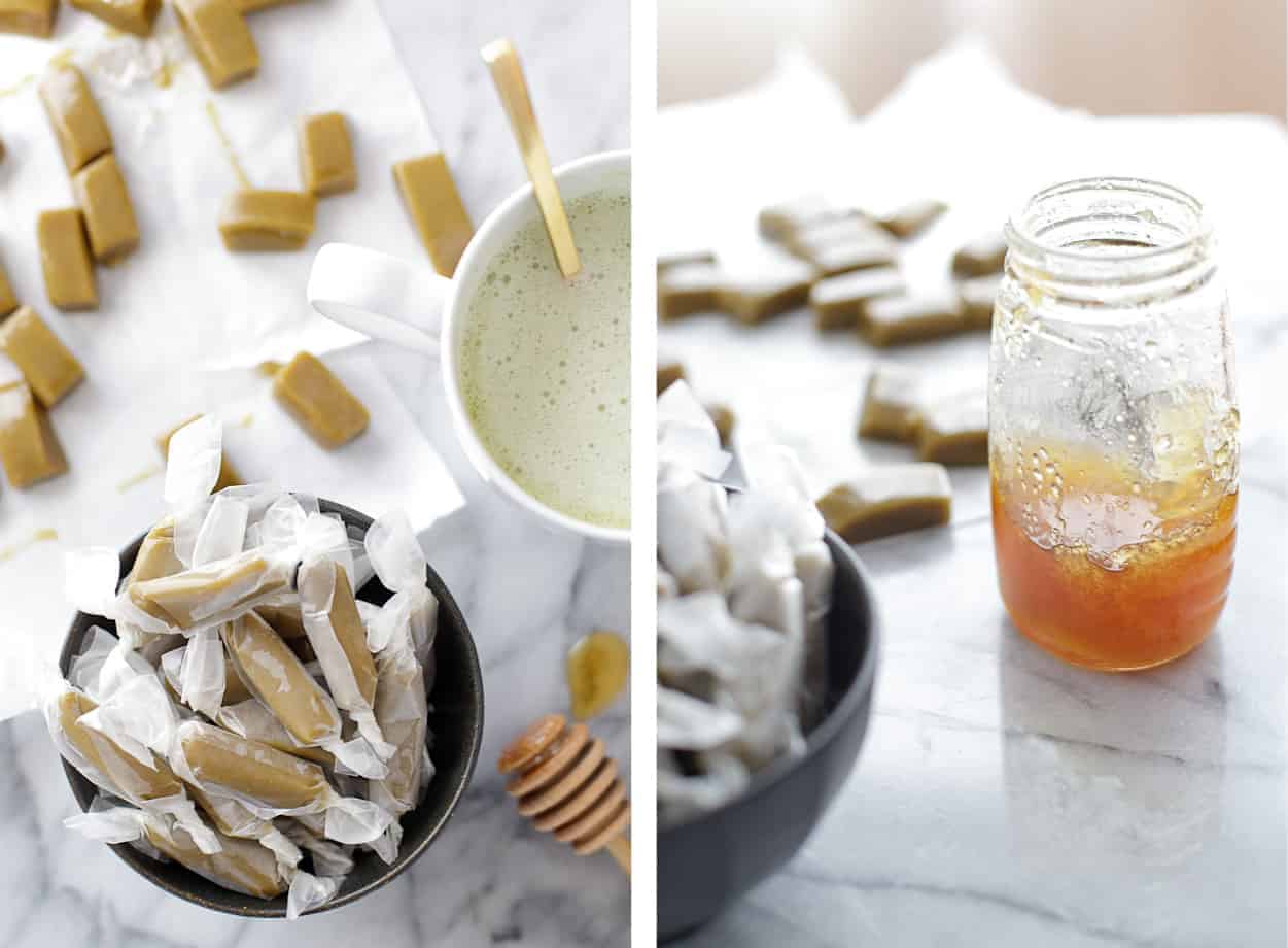 Matcha Green Tea Caramels & Latte