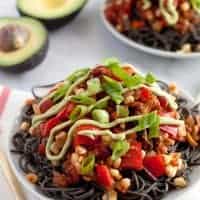 Southwestern Black Bean Spaghetti