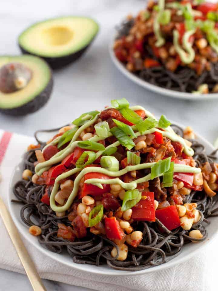 Southwestern Black Bean Spaghetti