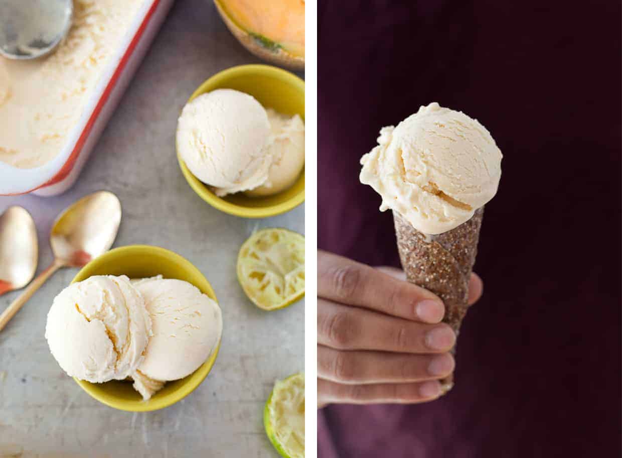 Backyard Mint Cantaloupe Ice Cream