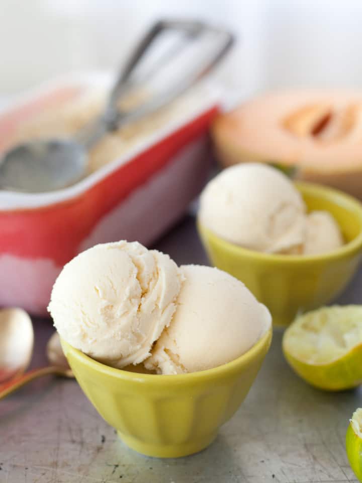 Mint Cantaloupe Ice Cream