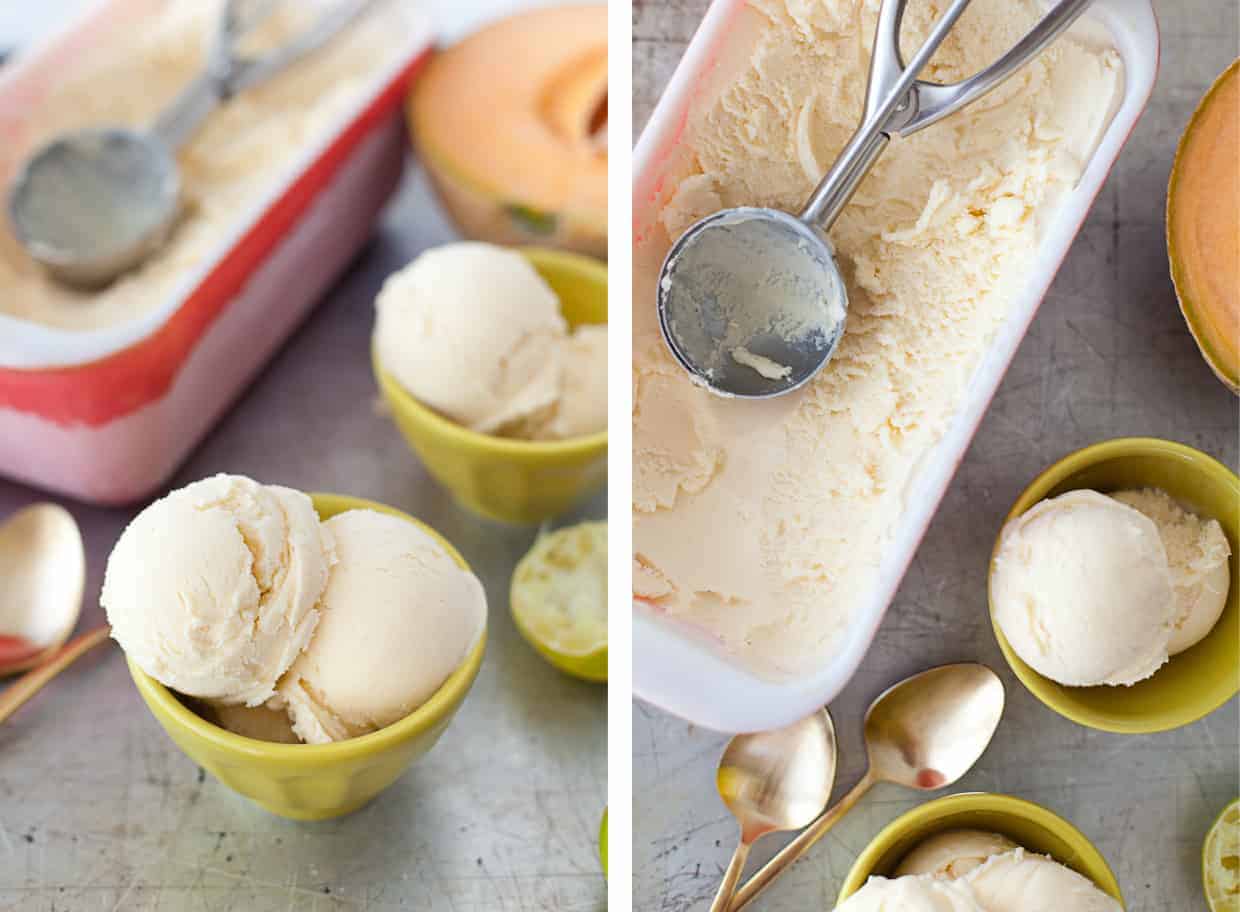 LiLime Mint Cantaloupe Ice Cream