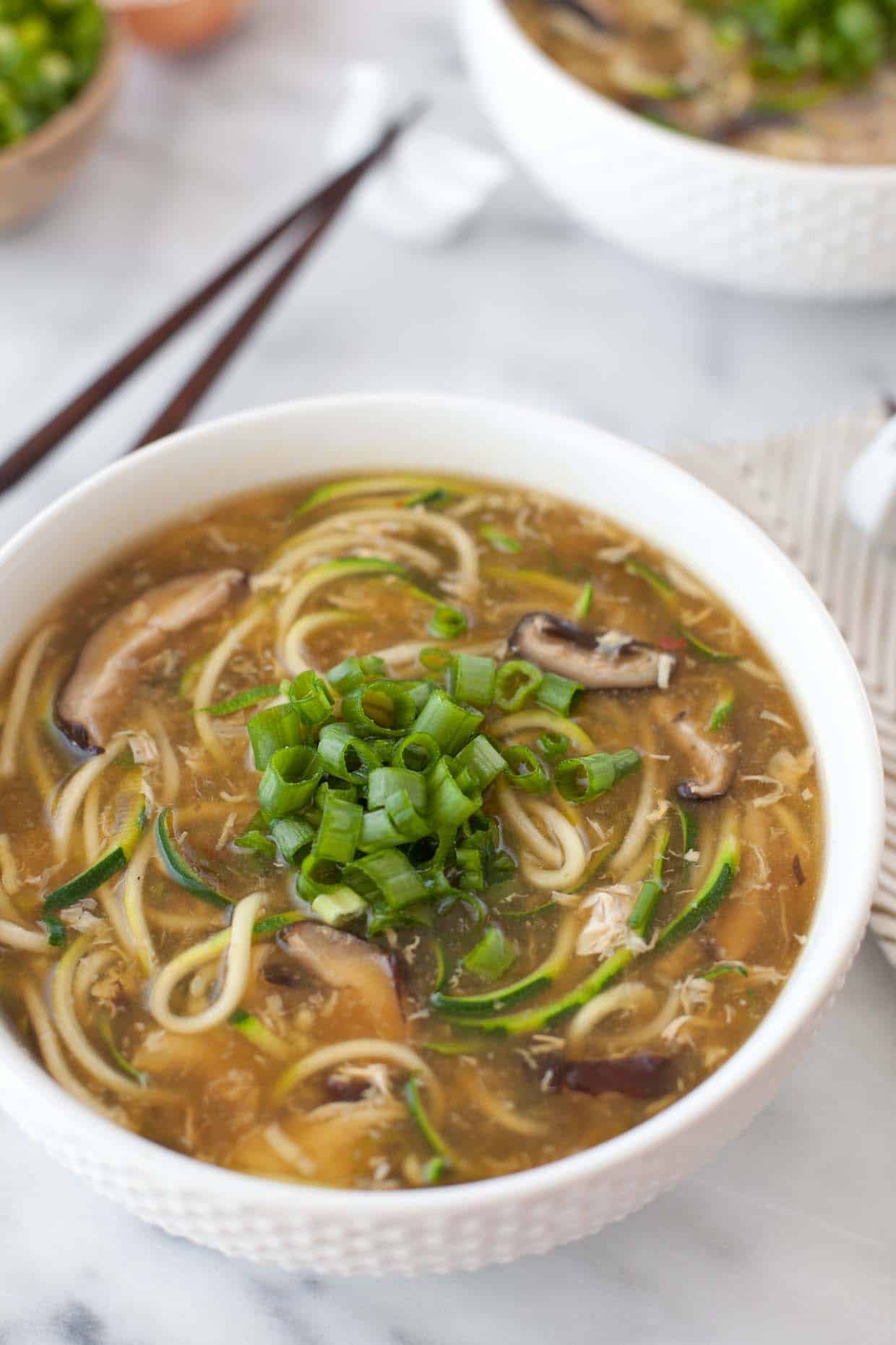 Zucchini Noodle Egg Drop Soup