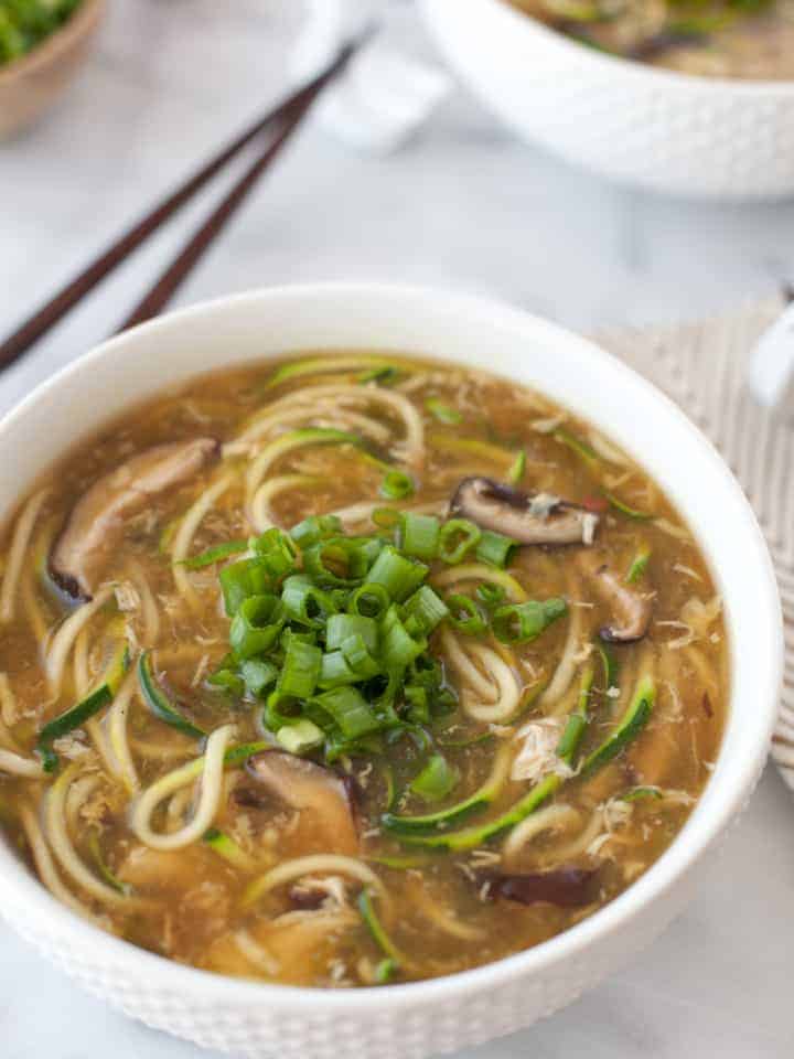 Zucchini Noodle Egg Drop Soup