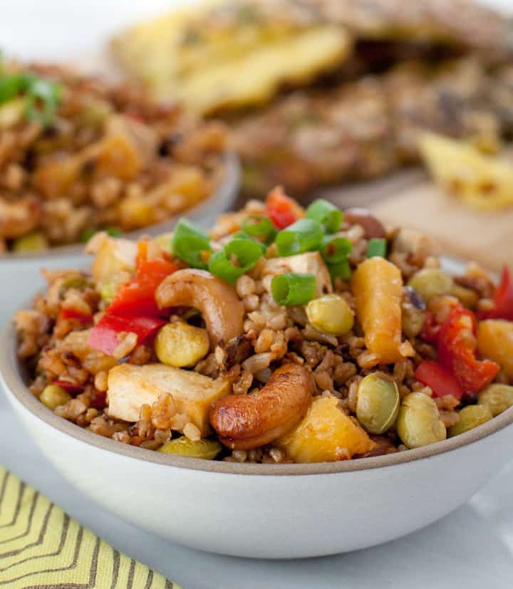 Baked Pineapple Fried Rice