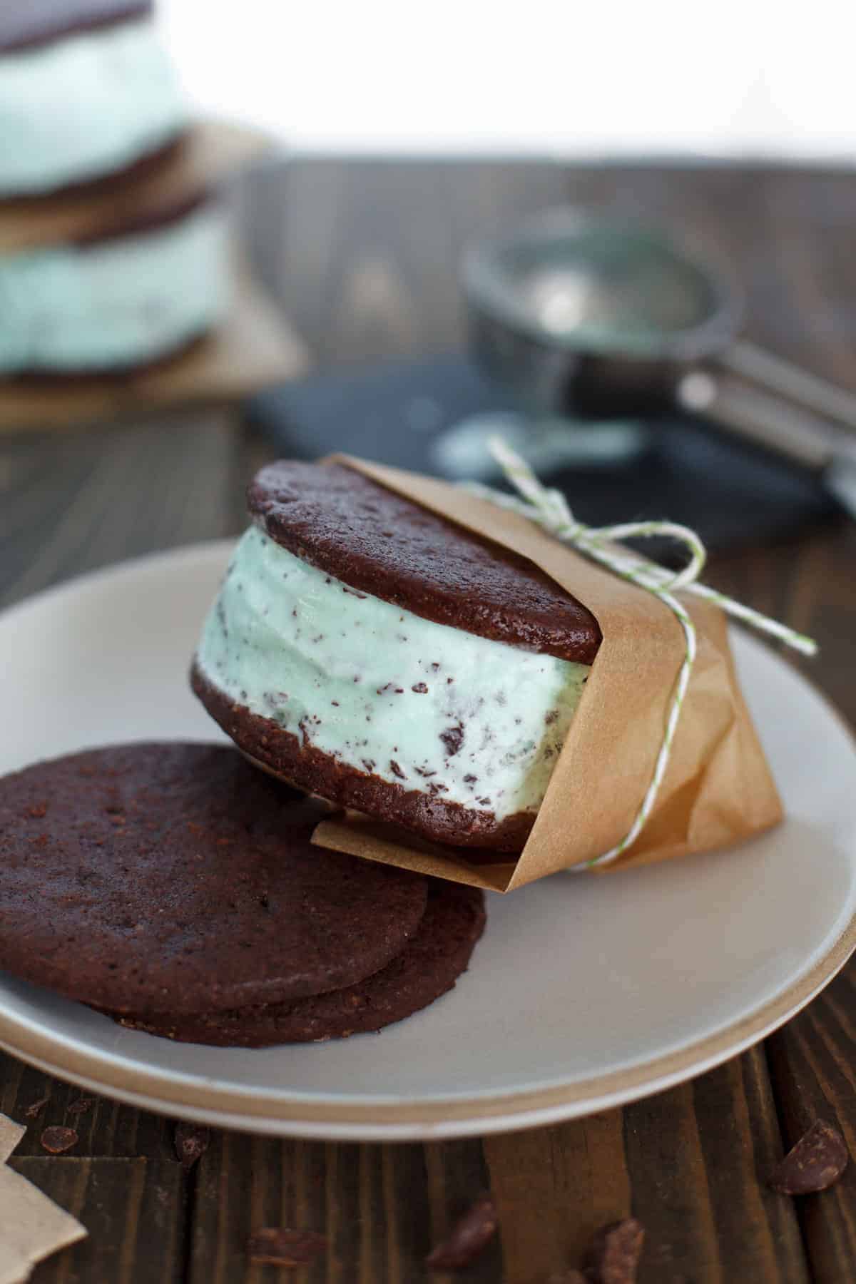 DIY M&M's® Red, White, Blue ice cream sandwiches