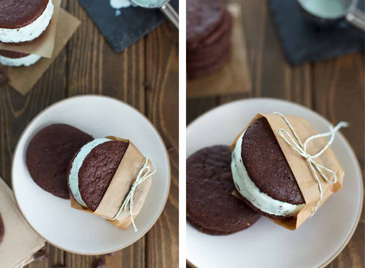 Double Mint Ice Cream Sandwiches