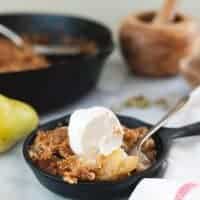 Cardamom Pear Crisp with Oats