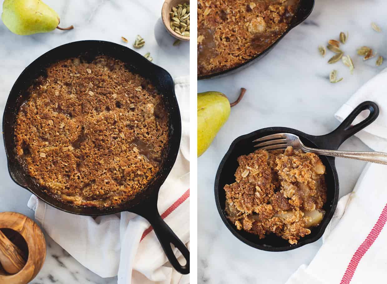 Oatmeal Cardamom Pear Crisp