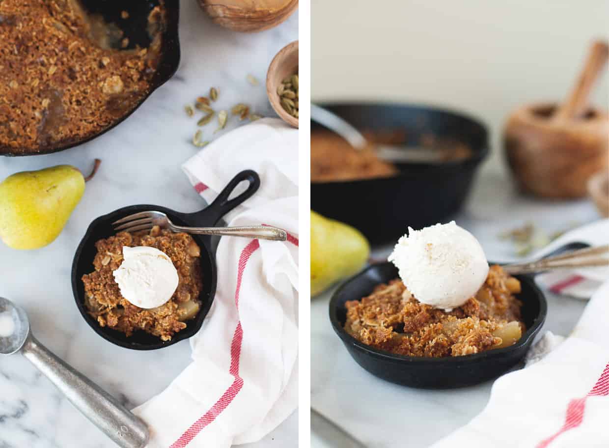 Cardamom Oat Pear Crumble