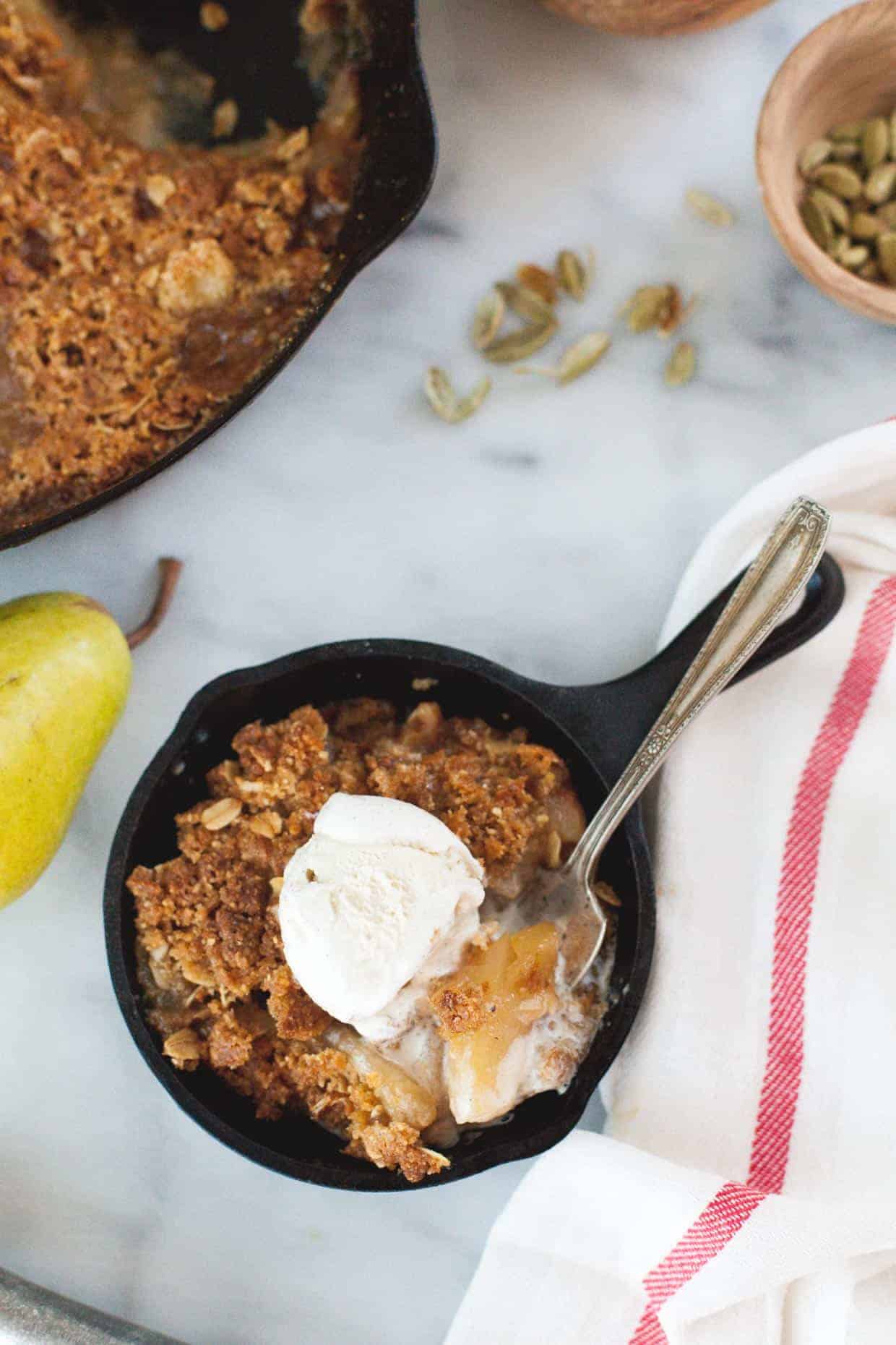 Cardamom Pear Oat Crisp