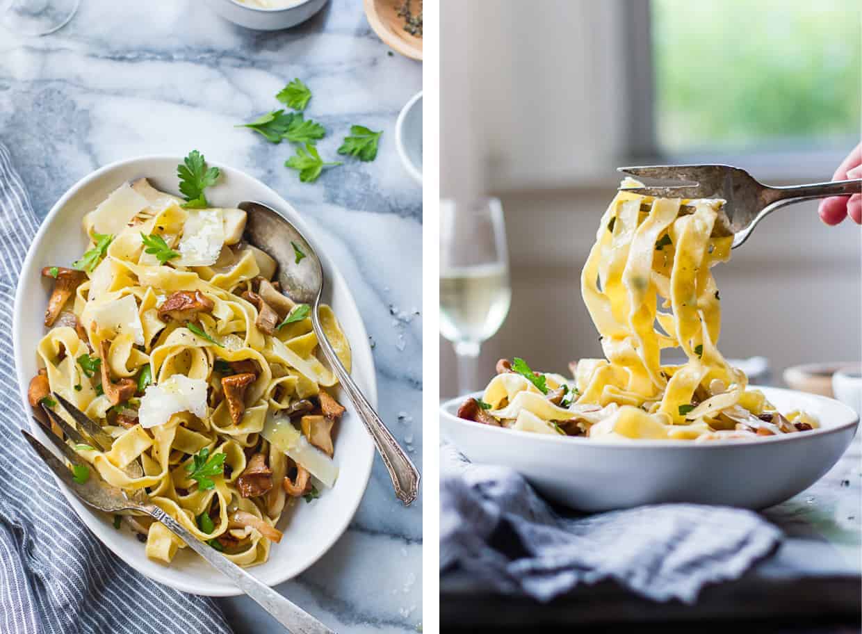 Chickpea Pasta with Mushrooms