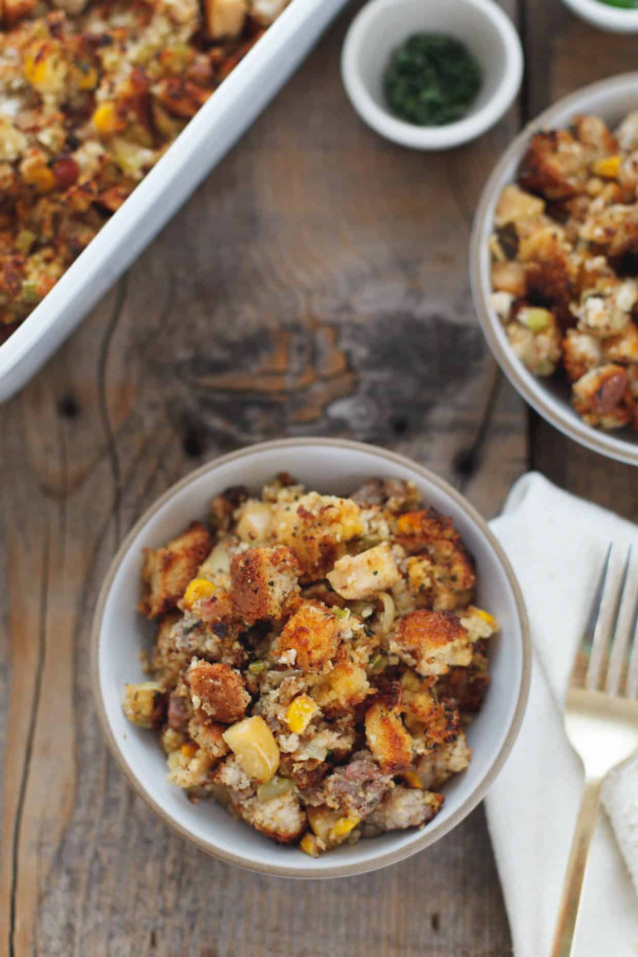 Apple & Sausage Cornbread Stuffing