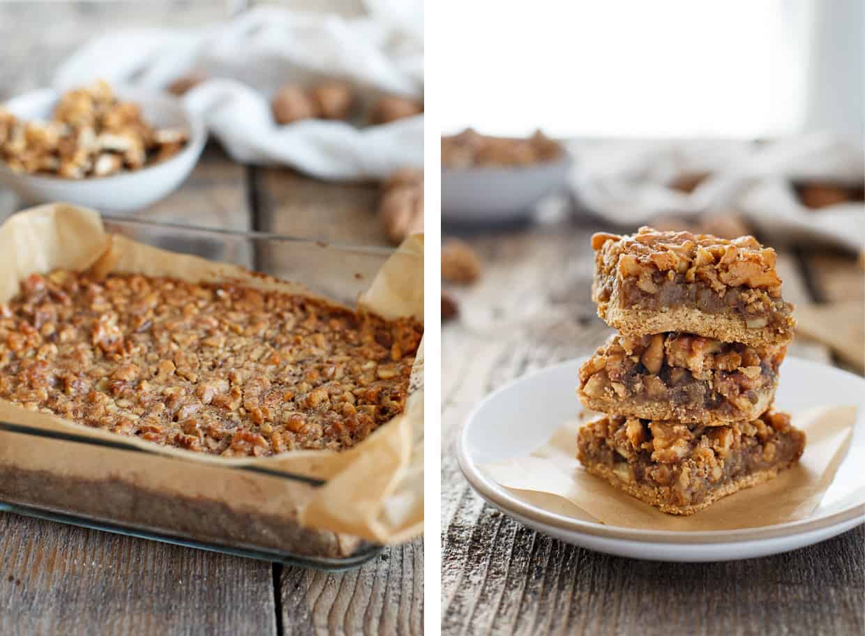 Gluten-free Maple Walnut Pie Bars