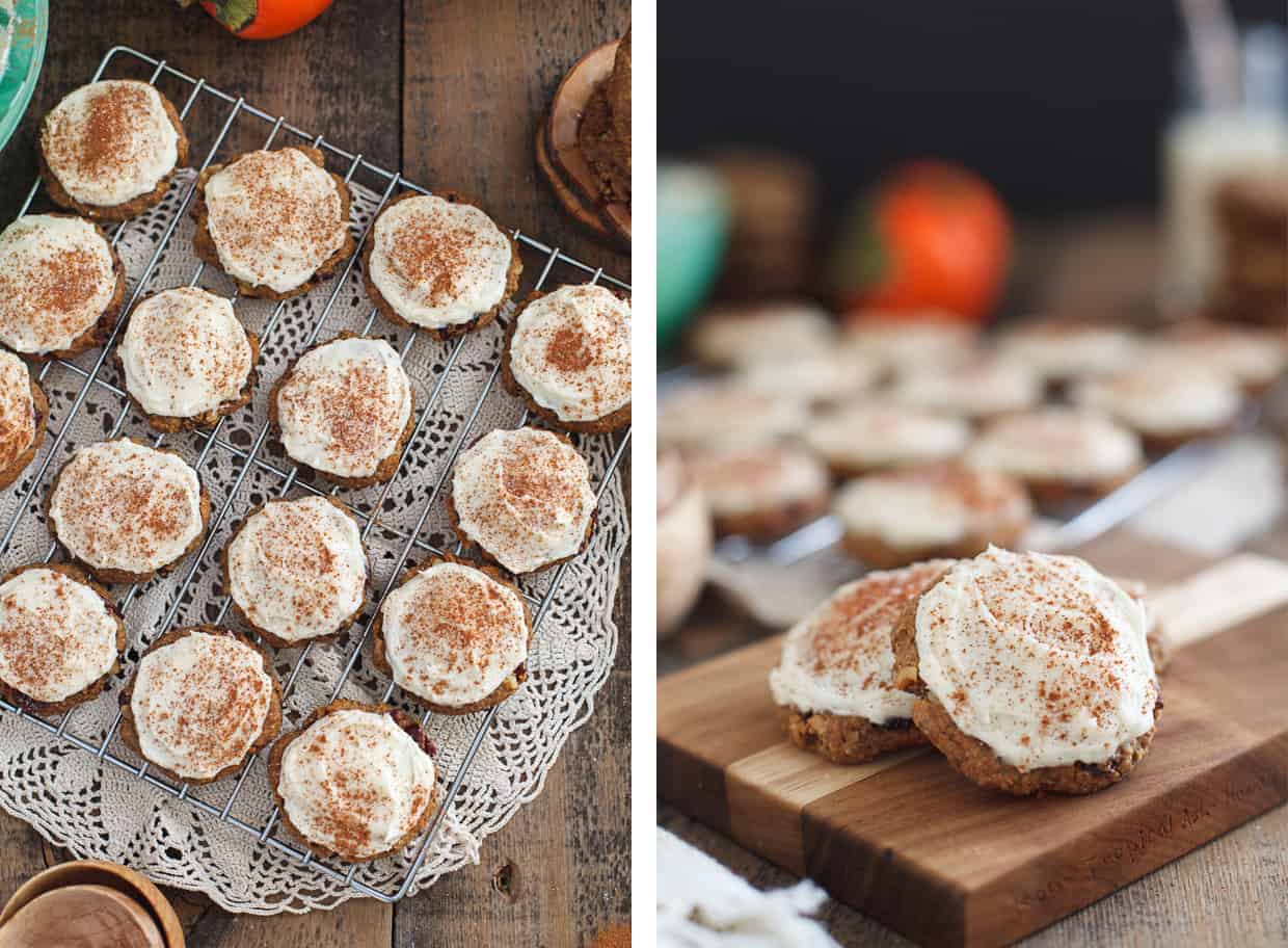 Persimmon Cookies with Cranberries and Walnuts