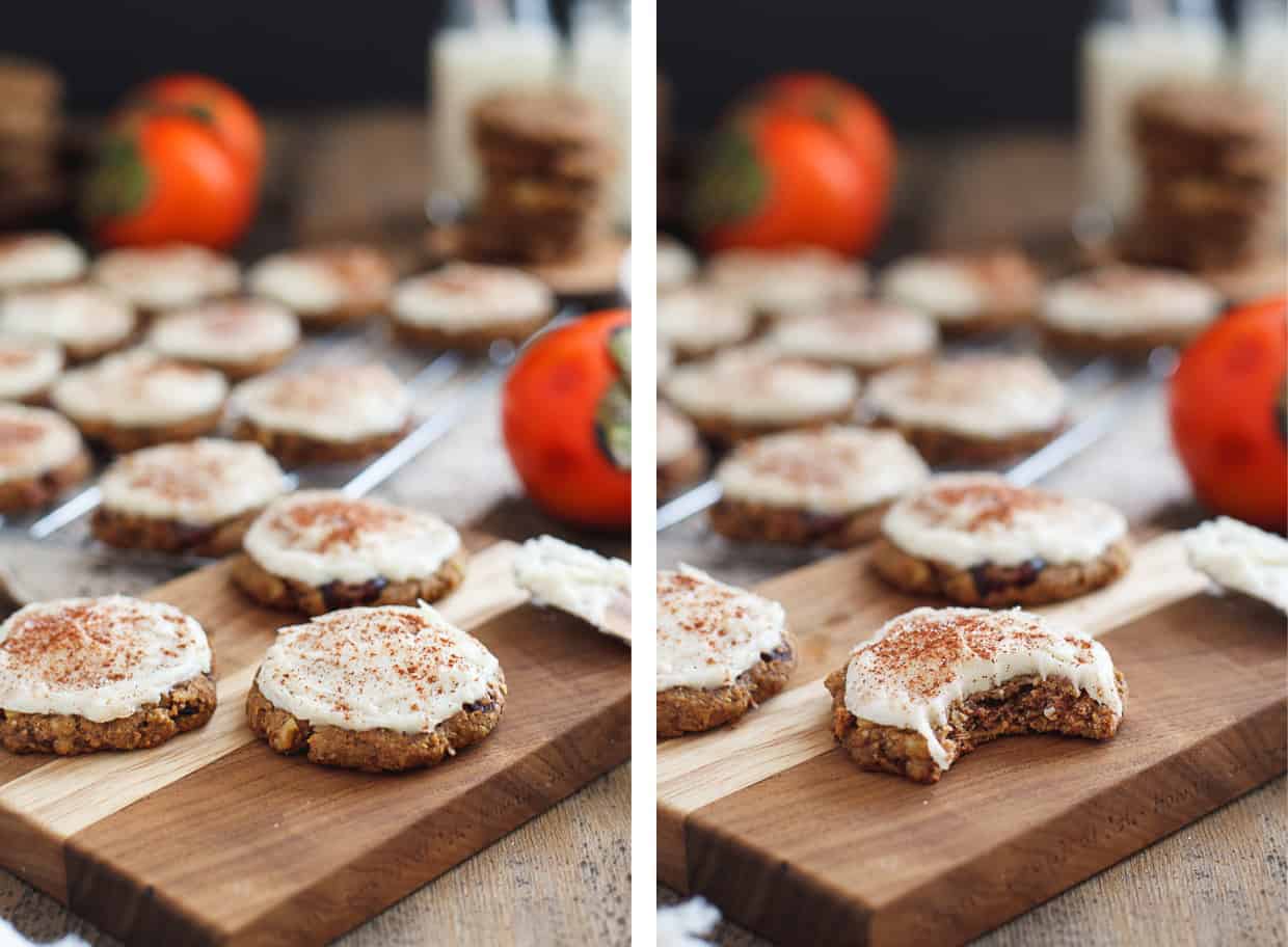 Spiced Persimmon Cookies with Cranberries