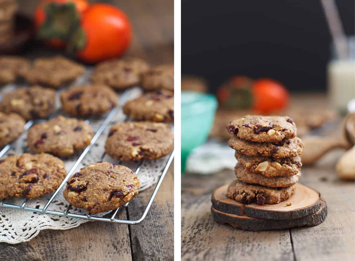 Persimmon Cookies with Cranberries