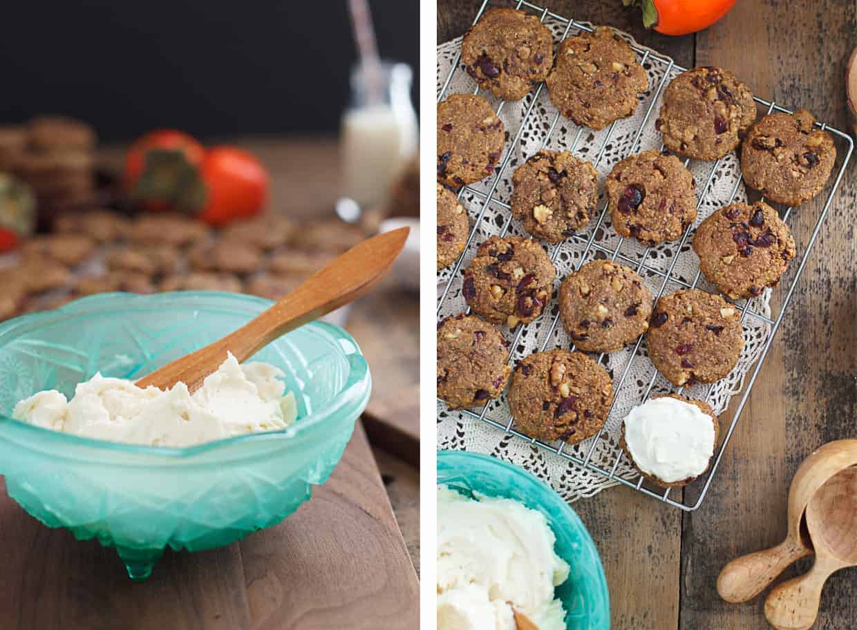 Frosted Spiced Persimmon Cookies