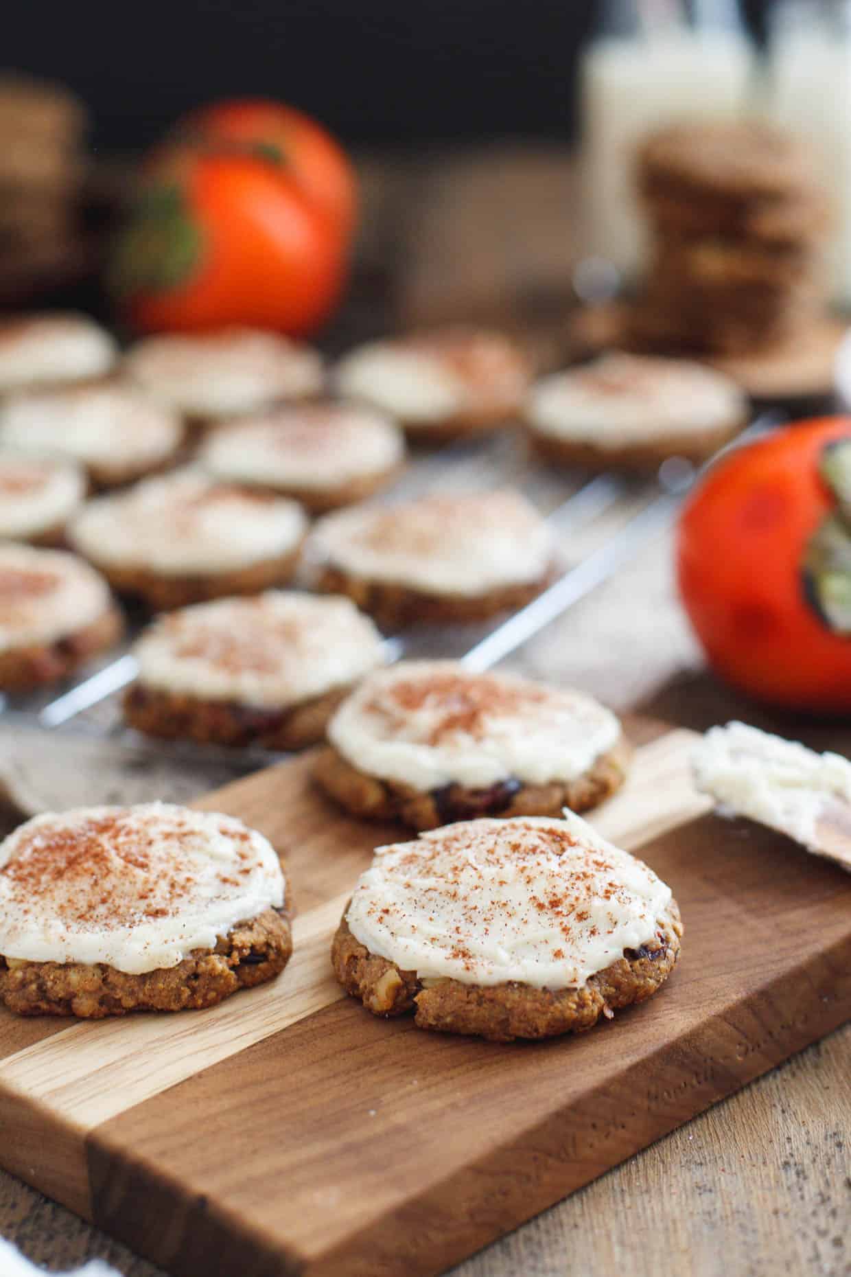 Spiced Persimmon Cookies with Cranberries {gluten-free}