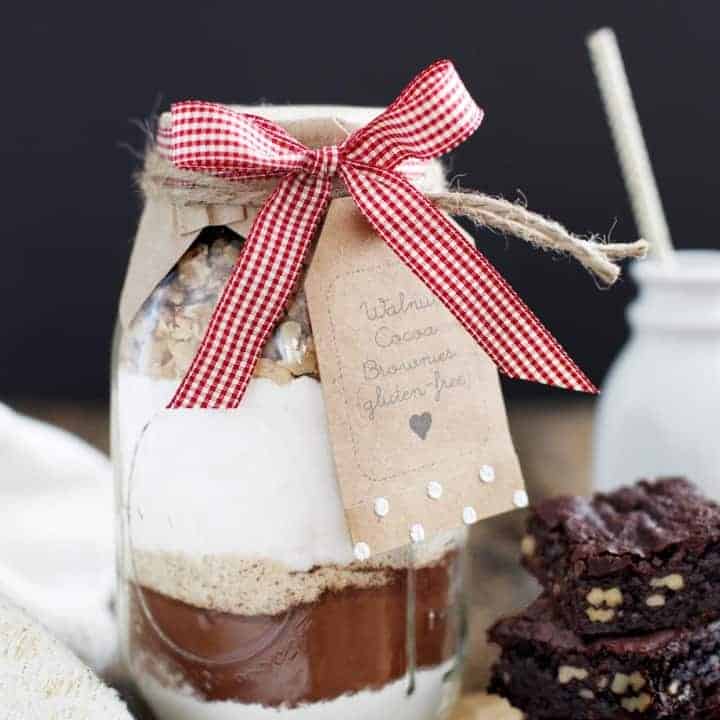 Gift in a Jar: Walnut Cocoa Brownies